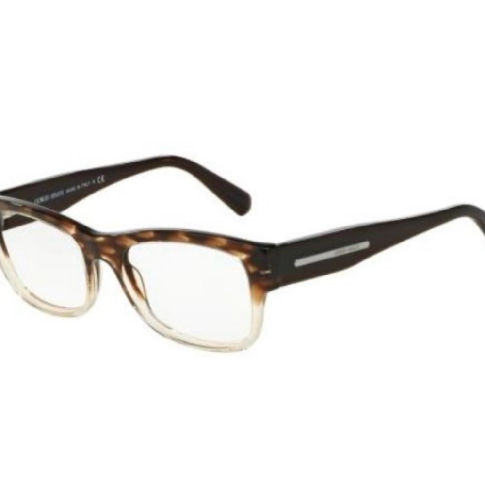 Giorgio Armani - Men Brown Tortoise/Clear Glasses